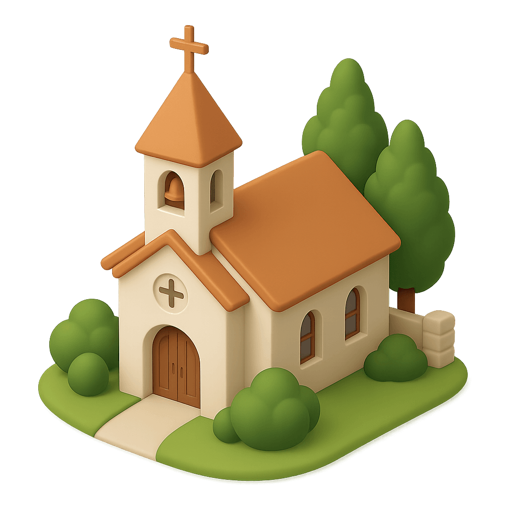 Ilustrasi gereja untuk visi dan misi