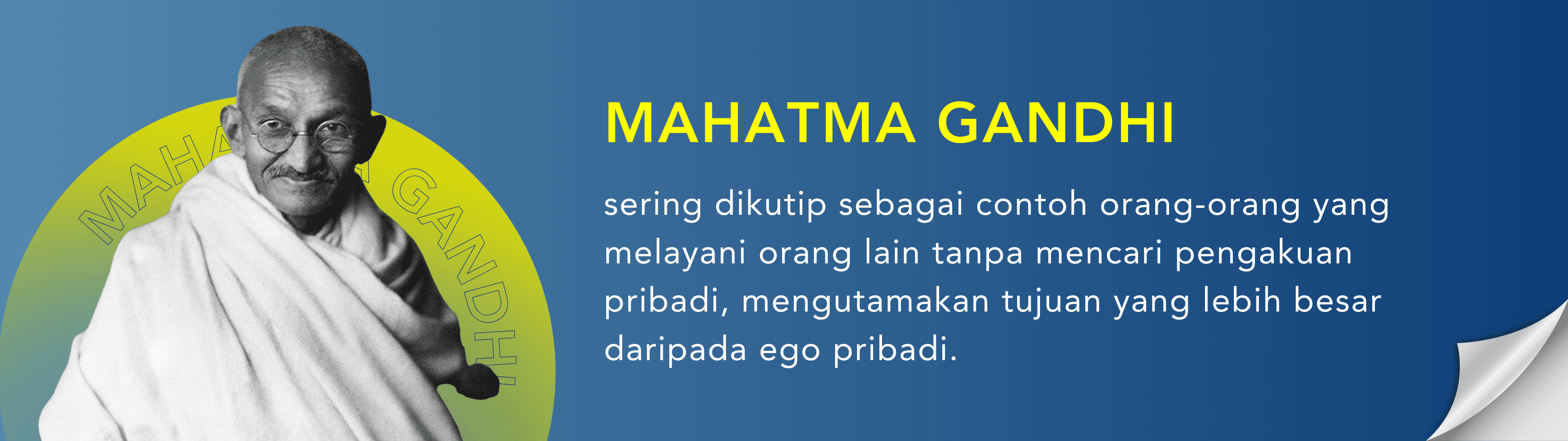 Kutipan Mahatma Gandhi tentang kerendahan hati