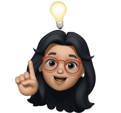 Memoji wanita berkacamata untuk ajakan berkunjung