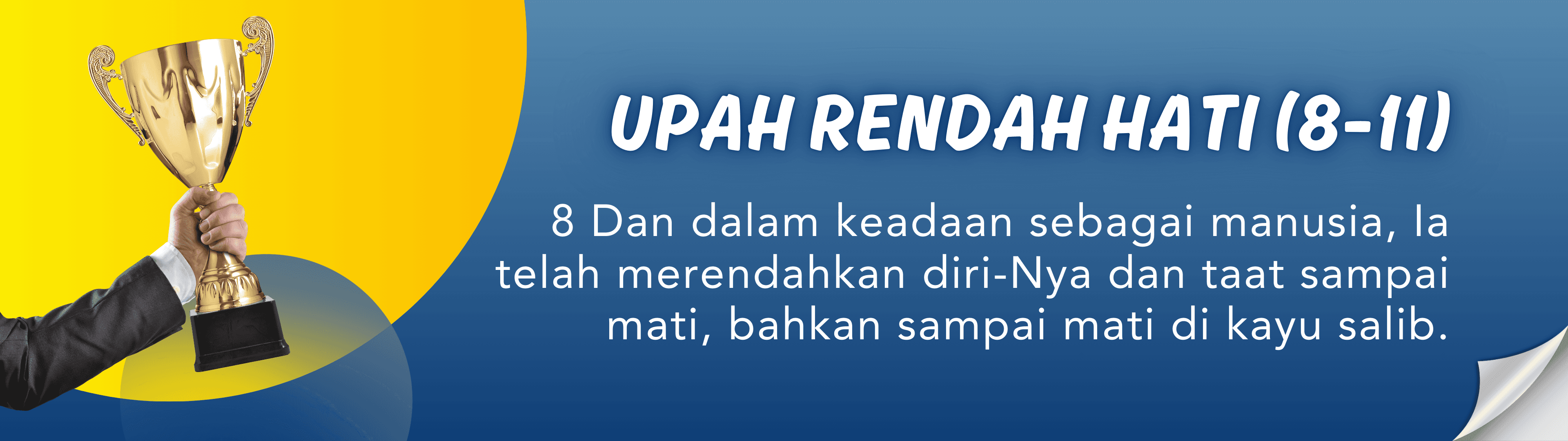 Upah rendah hati menurut Filipi 2:8–11